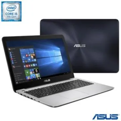 Notebook Asus, Intel® Core i5 - 7200U, 8GB, 1TB, Tela de 15,6'', NVIDIA® GeForce® 930MX -2.452,00