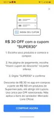 R$30 OFF em compras de mercado acima de R$150 | Mercado Livre