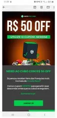 R$50 OFF na assinatura do Nerd ao Cubo