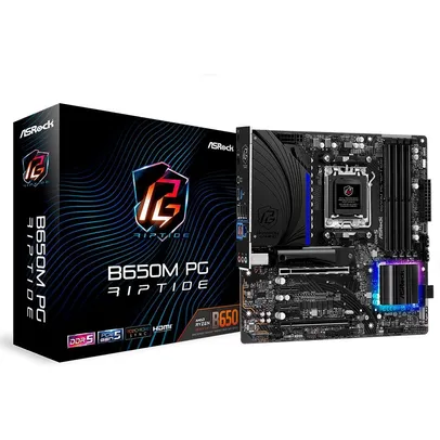 Placa Mãe ASRock B650M PG Riptide, AMD, Micro ATX, DDR5 - 90-MXBJ9*