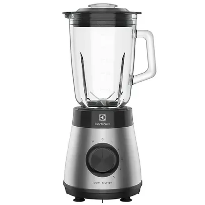 Liquidificador Electrolux EBS30 Aço Inox Escovado/Preto com Copo de Vidro 700W e 5 Velocidades