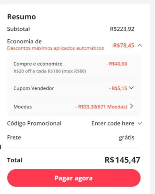 Imagem na descrição da promoção