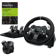 Volante G920 Xbox/PC Racing Wheel, Logitech G + Câmbio Driving Force Shifter, Logitech G + Kaspersky Antivírus Cloud