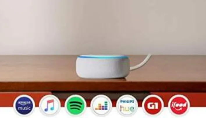 Echo Dot (3ª Geração): Smart Speaker com Alexa - R$200