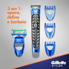 Barbeador Gillette Styler 3 Em 1, Seco e Molhado à prova d'água