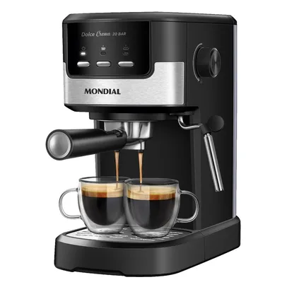 Cafeteira Espresso Dolce Crema 20 Bar Preto/Inox 1200W 220V C-20-EC Mondial