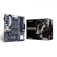 Placa Mãe Biostar B550MX/E PRO, Chipset B550, AMD AM4, mATX, DDR4 