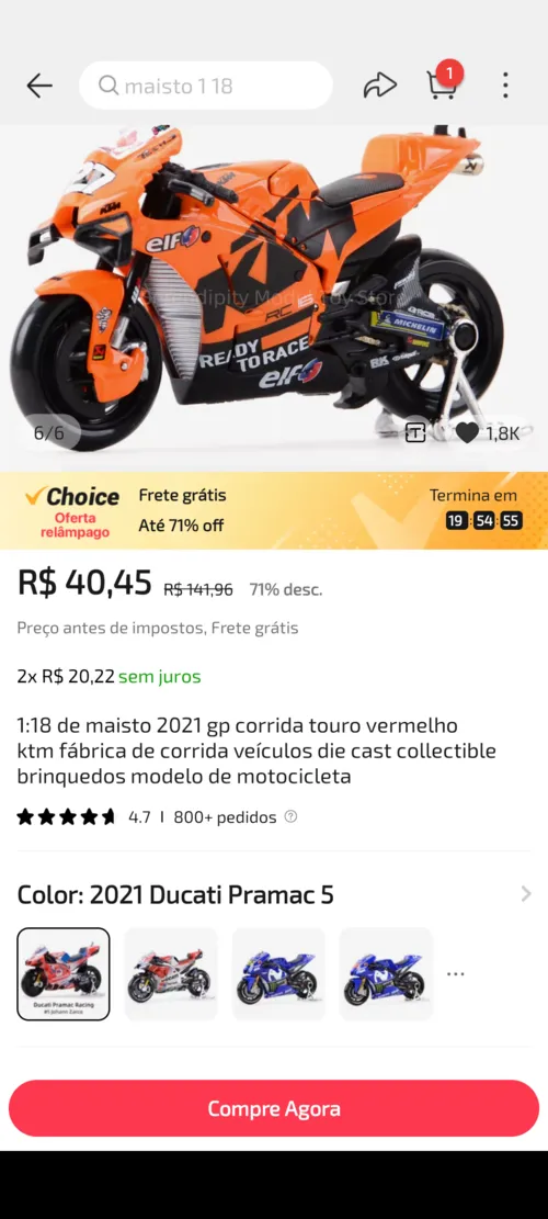 Imagem na descrição da promoção