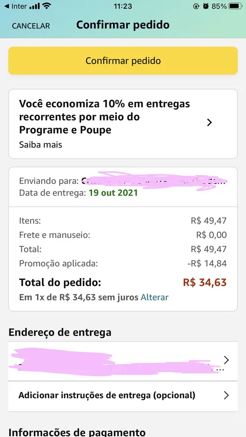 Imagem na descrição da promoção