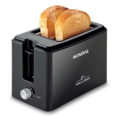 Torradeira Toast Due Black Mondial T-05 com 6 Opções de Tostagem - Preta por R$ 27
