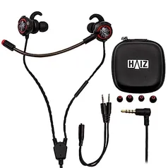 Fone de Ouvido Headset Gamer In Ear Celular Haiz HZ-X5 (Vermelho)