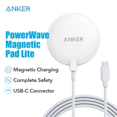 [Primeira Compra R$64] Carregador magnético PowerWave ANKER USB-C compatível com MagSafe