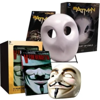 [Submarino] Kit Livro Batman: The Court of Owls Mask and Book Set + Box Set: V for Vendeta - Deluxe Collector - R$85