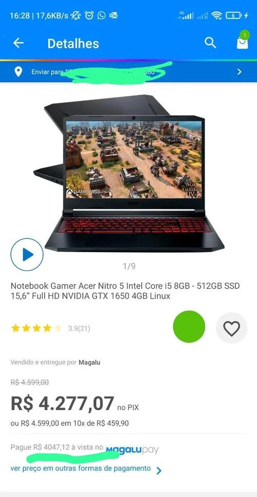 Imagem na descrição da promoção