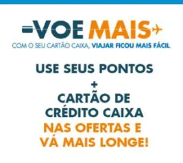 Passagens aéreas usando poucos pontos + 10x no cartão Caixa