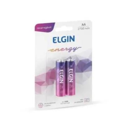 Kit 2 Pilhas recarregáveis 2700mah Elgin | R$25