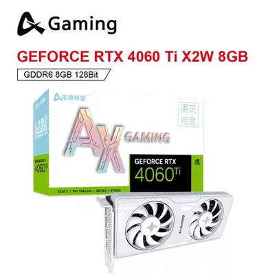 Placa de Vídeo rtx 4060 Ti 8G 2023 AX Gaming Nova placa gráfica GDDR6 Gaming Placas de vídeo Nvidia GPU 8Pin 128 Bi