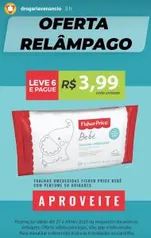 [RJ] Toalhas umedecidas bebê com perfume, 50 unidades. Leve 6 e pague R$ 3,99 em cada.