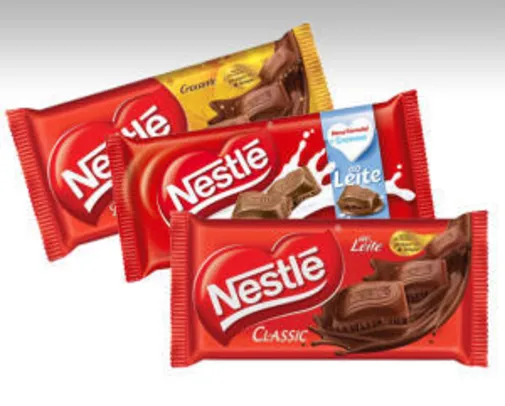 [PÁSCOA] Todas as Barras de Chocolate - Leve 3 Pague 2 - a partir de R$ 2,66
