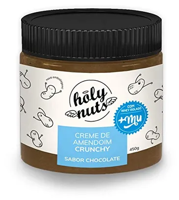 Creme de Amendoim C/ Whey - Crunchy Chocolate (450G), Mais Mu | R$24