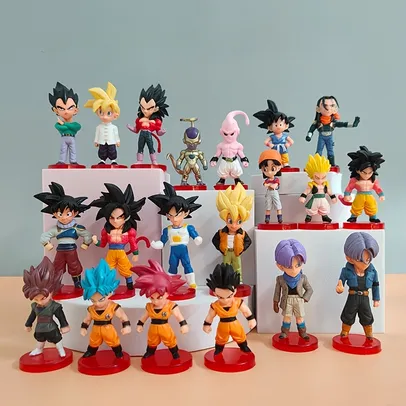 Figuras Dragon Ball para Crianças, Mini Figura Anime, Saiyan Goku, 20 modelos de Anime, 1 peça 