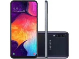 Smartphone Samsung Galaxy A50 64GB Preto 4G - 4GB RAM 6,4” Câm. Tripla + Câm. Selfie 25MP