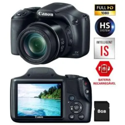 Câmera Digital Canon Powershot SX520HS Preta – 16.0MP por R$ 807