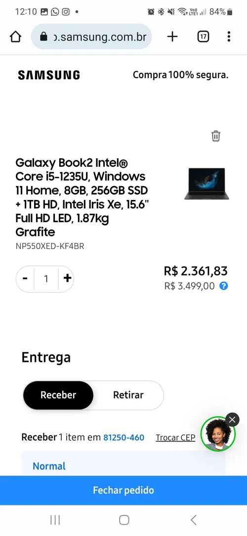 Imagem na descrição da promoção