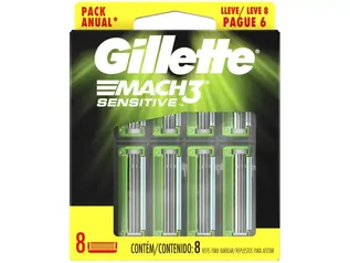 [APP - Leve 3, pague 2] - Carga Gillette Mach3 Sensitive - 8 Unidades