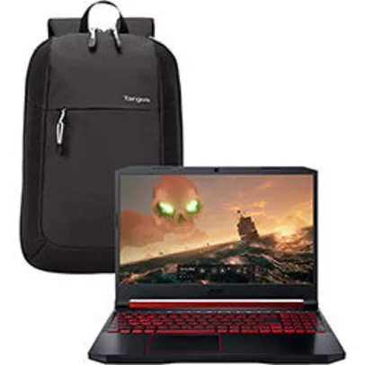 Saindo por R$ 6199: Notebook Gamer Acer Aspire Nitro 9ª i7 - 16GB (GeForce GTX1650, 4GB) 1TB + 128GB SSD 15,6'' Endless Os + Mochila Targus Intellect | Pelando
