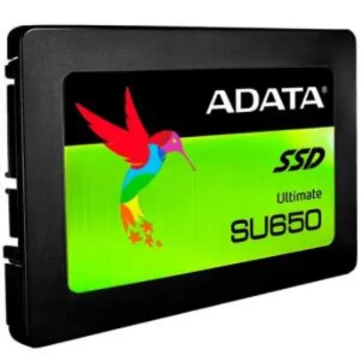 SSD Adata 120GB SU650 Leitura 520MB/s Gravação 450MB/s - R$ 184,73