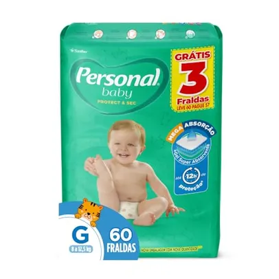 [Rec] Personal Fralda Baby Protect&Sec G, Leve 60 Pague 57 Unidades