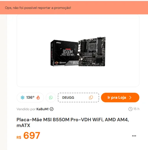 Imagen na descrição da promoção