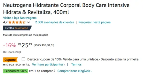 Imagem na descrição da promoção