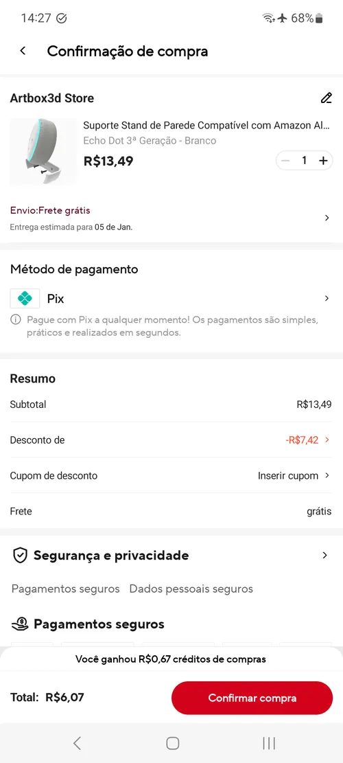 Imagem na descrição da promoção