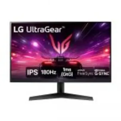  Monitor Gamer LG UltraGear 24″ Full HD, IPS, 180Hz, 1ms. 