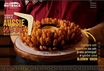 Outback - Ganhe Bloomin Onion comprando 1 aperitivo ou prato principal