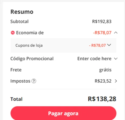 Imagem na descrição da promoção