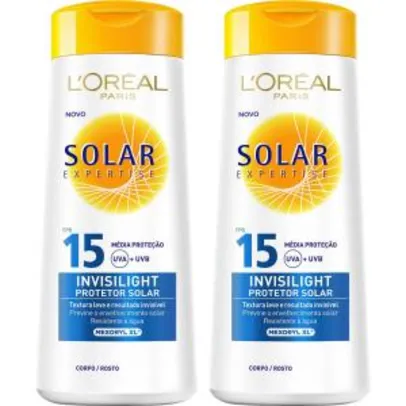 [Sou Barato] Kit 2 Protetores Solares Expertise Invisilight FPS 15 120ml L'Oréal Paris