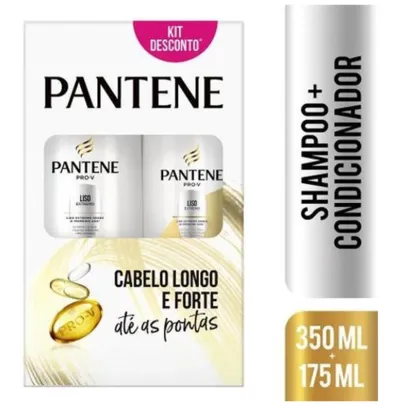 [Appl / AME SC R$13,04] Shampoo 350Ml Mais Condicionador 175Ml Pantene Liso Extremo