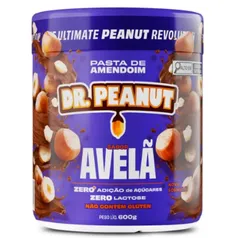 Pasta de Amendoim Sabor Avelã  - Com Whey Protein 600g -  Dr Peanut