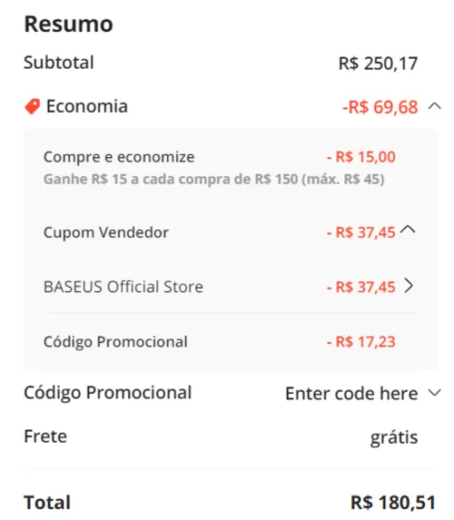 Imagem na descrição da promoção