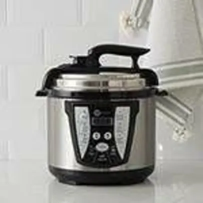 (Mega promoção) (229 Reais mais pelo AME sai 115) Panela de Pressão Elétrica Fun Kitchen Inox 4L com 2 Anos de Garantia