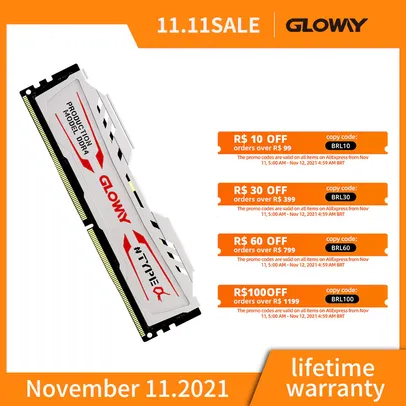 Memória ram gloway ddr4 8gb  2666mhz 1.2v