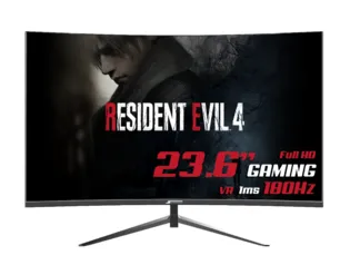 Monitor Gamer SuperFrame Precisio, 23.6 Pol, Curvo, Full HD, 1ms, 180Hz, 99% sRGB, FreeSync, HDMI/DP