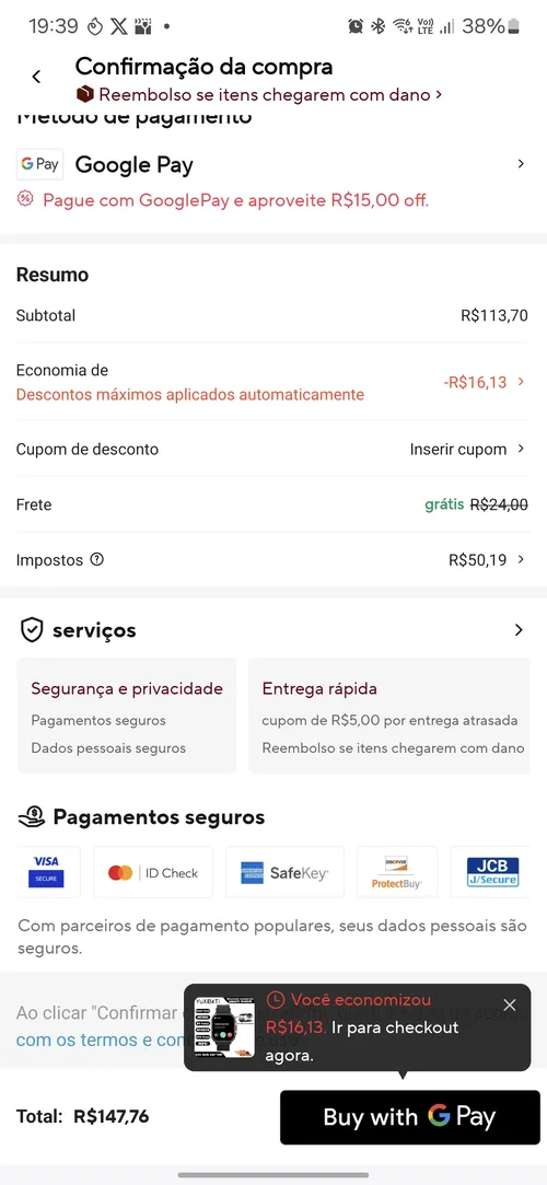 Imagem na descrição da promoção