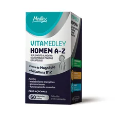 Multivitamínico Vitamedley Homem A-Z - 60 Cápsulas | R$36