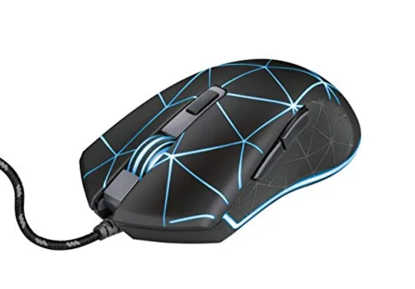 [Prime] Mouse Gamer LED GXT 133 Locx 4000dpi, 6 botões e Formato Ambidestro - Trust