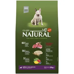 [Assinantes] Ração Affinity Guabi Natural Cordeiro e Aveia para Cães Adultos Raças Média 15kg | R$195