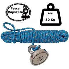 Imã De Neodímio Para Pesca Magnetica Até 80 Kilos De Tração | R$113